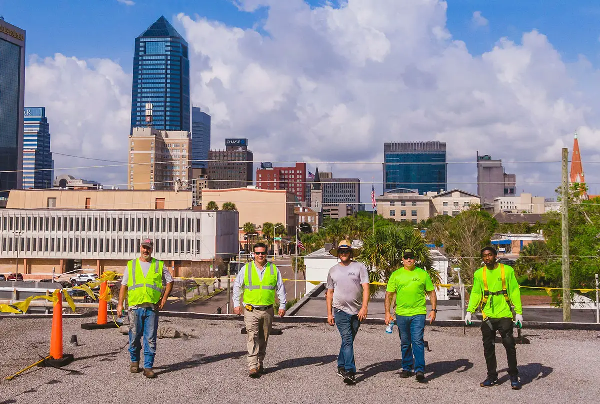 JEB Team Walking onm a Rooftop